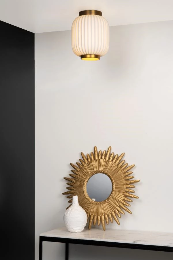 Lucide GOSSE - Flush ceiling light - Ø 19,5 cm - 1xE27 - White - atmosphere 1